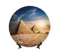 POEZJZW Assiette décorative imprimée de l'Égypte ancienne, 17,8 cm pour décoration de salon, entrée, cadeau pour la maison