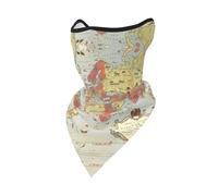 POEZJZW Bandana avec impression carte du monde - Cache-cou multifonction sans couture