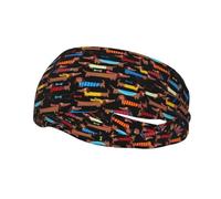 Poezjzw Bandeau de sport avec motif teckel I Love My Dog - Idéal pour la course à pied, le yoga - Élastique - Évacuation de l'humidité