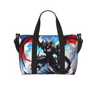 Poezjzw Black Dragon Turning Sac de voyage fourre-tout résistant à l'eau Sac de voyage pliable, noir, One Size