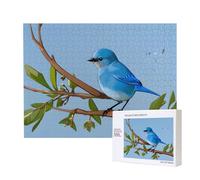 Poezjzw Bluebird Bébé Oiseau Adulte Puzzle Classique 500 Pièces Puzzle en Bois Moderne Décor Maison Jeu Intellectuel 52 X 38 Cm