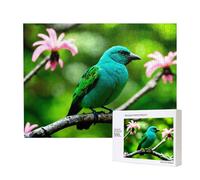 Poezjzw Bluebird Debout Sur Une Branche Puzzle Classique Adulte 500 Pièces Puzzle En Bois Moderne Décor Maison Jeu Intellectuel 52 X 38 Cm