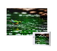 Poezjzw Bluebird Puzzle classique en bois pour adulte Jouant dans l'eau 1000 pièces Décoration d'intérieur moderne Jeu intellectuel 75 x 50 cm