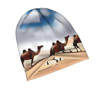 POEZJZW Bonnet à motif Camel in The Desert, élastique, chaud et respirant, léger, convient pour les femmes enceintes, les patients atteints de cancer, usage quotidien