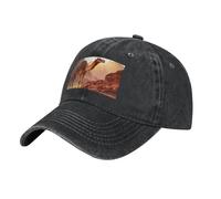 POEZJZW Camel in The Desert Pattern Casquette de baseball pour homme et femme Chapeaux de cowboy réglables Chapeaux de soleil unisexes Noir