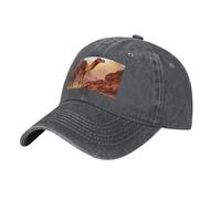POEZJZW Camel in The Desert Pattern Casquette de baseball pour homme et femme Chapeaux de cowboy réglables Chapeaux de soleil unisexes Noir
