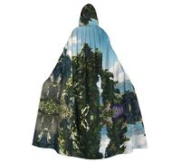 POEZJZW Cape à capuche avec motif de bête de pierre - Costume pour adulte - Pour homme et femme - Pour Noël et cosplay