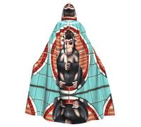 POEZJZW Cape à capuche avec motif de singe silencieux - Costume pour adulte - Pour homme et femme - Pour Noël et cosplay