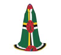 POEZJZW Cape à capuche avec motif drapeau du Commonwealth de la Dominique, cape pour adulte, homme, femme, sweat à capuche de Noël, costume de cosplay L