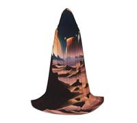 POEZJZW Cape à capuche avec motif planète inconnue pour adultes, hommes et femmes, capuche de Noël, costume de cosplay, taille L