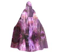 POEZJZW Cape à capuche avec trois méduses roses - Costume pour adulte - Pour homme et femme