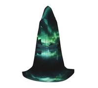 POEZJZW Cape à capuche motif aurore mystérieuse pour adulte homme femme Noël capuche cape cosplay costumes S