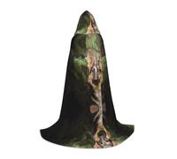POEZJZW Cape à capuche motif berger allemand pour adolescents et femmes - Costume d'Halloween, bal masqué, cosplay, fête de Noël, taille L