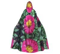 POEZJZW Cape à capuche motif gerbera à fleurs pour adulte pour homme et femme, costume d'Halloween, bal masqué, cosplay, fête de Noël