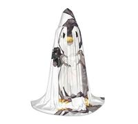 POEZJZW Cape à capuche motif pingouin pour adolescents et femmes - Costume d'Halloween, bal masqué, cosplay, fête de Noël, taille M