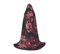 POEZJZW Cape à capuche motif triangle et fleur pour adolescent, pour homme et femme, costume d'Halloween, bal masqué, cosplay, fête de Noël, taille S