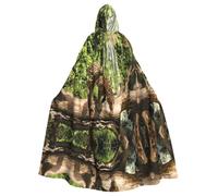 POEZJZW Cape à capuche Panthère sur un tronc d'arbre pour adulte et femme - Pour Halloween, bal masqué, cosplay, fête de Noël