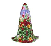 POEZJZW Cape avec capuche pour homme et femme - Motif de pensée - Cape avec capuche - Renaissance - Halloween - Costume de sorcière - Cape de magicien - Taille S