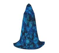 POEZJZW Cape avec capuche pour homme et femme motif tortue de mer bleue - Cape avec capuche pour adulte - Renaissance Halloween - Costume de sorcière - Cape de magicien - L