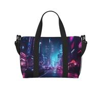 Poezjzw Cars On The Street Sac de voyage fourre-tout résistant à l'eau Sac de voyage pliable, noir, One Size