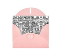 POEZJZW Carte de vœux vierge en papier nacré avec motif citations de jeu pour anniversaire, mariage, invitation avec enveloppe rose
