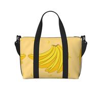 Poezjzw Cartoon Banana Sac de voyage Sac fourre-tout pour femme Sac d'hôpital pour le travail et la livraison Sac à bagages de nuit, noir, taille unique, noir, taille unique, Noir , Taille unique