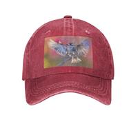POEZJZW Casquette de baseball à motif oiseau en vol pour hommes et femmes, chapeaux de cowboy réglables, chapeaux de soleil unisexes, noir