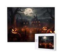Poezjzw Casse-tête All Hallows' Eve pour adulte - Puzzle en bois de 500 pièces pour la famille et les amis - Décoration murale - 50,4 x 38,1 cm