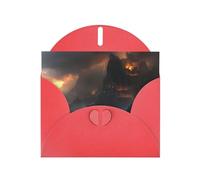 POEZJZW Castle In The Waves Lot de 10 cartes de Noël en papier nacré avec enveloppes rouges, cartes de remerciement, mariage, Saint-Valentin