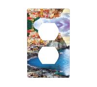 Poezjzw Cinque Terre Plaque murale décorative Motif paysage 11,4 x 7,9 cm