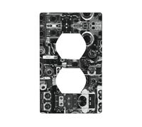 Poezjzw Cool Camera Collection Motif Interrupteur Couvercle de prise de courant Duplex Plaque murale décorative Plaque murale décorative Taille 11,4 x 7,9 cm