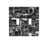 Poezjzw Cool Camera Collection - Plaque murale décorative pour interrupteur - Taille standard - 11,4 x 11,4 cm
