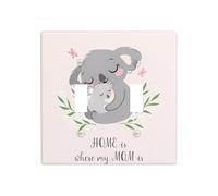 Poezjzw Couvercle d'interrupteur à double bascule, motif koala maman et bébé, plaque murale décorative, taille standard 11,4 x 11,4 cm
