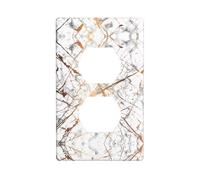 Poezjzw Couvercle d'interrupteur à texture marbre - Plaque murale décorative - Dimensions : 11,4 x 7,9 cm