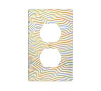 Poezjzw Couvercle d'interrupteur abstrait texture art motif couverture de sortie duplex sortie murale décorative plaque murale décorative taille 11,4 x 7,9 cm