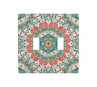 Poezjzw Couvercle d'interrupteur vintage à motif floral mandala double bascule, plaque murale décorative, taille standard 11,4 x 11,4 cm