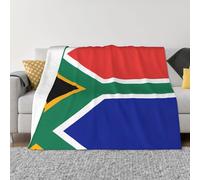 POEZJZW Couverture en flanelle à motif drapeau de l'Afrique du Sud - 203,2 x 152,4 cm - Couverture de lit pour canapé, canapé, soirée cinéma, camping et voyage