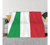 POEZJZW Couverture en flanelle à motif drapeau de l'Italie - 203,2 x 152,4 cm - Couverture en peluche super douce pour canapé, canapé, camping et voyage