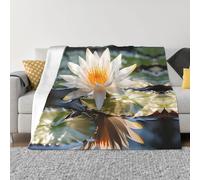 POEZJZW Couverture en flanelle à motif floral national de la Thaïlande 101,6 x 76,2 cm Couverture en peluche super douce pour canapé, lit, canapé, camping et voyage