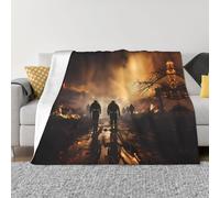 POEZJZW Couverture en flanelle à motif pompiers de lutte contre les incendies - 203,2 x 152,4 cm - Couverture en peluche super douce pour canapé, lit, canapé, camping et voyage