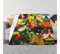 POEZJZW Couverture en flanelle à motif salades - 203,2 x 152,4 cm - Couverture en peluche super douce pour canapé, canapé, camping et voyage