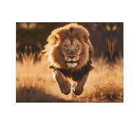 POEZJZW Couverture en flanelle légère et confortable, ultra douce et chaude, motif lion d'Amérique du Nord, pour lit, canapé, salon 203 x 152 cm