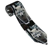 POEZJZW Cravate à motif loup solitaire pour homme - Cravate tendance pour banquet de mariage, garçon d'honneur, travail, tenue formelle