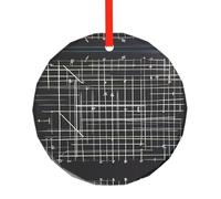 Poezjzw Décoration de Noël ronde en verre à motif de formule symbolique à suspendre, cadeaux pour les vacances de Noël, ornements pour décoration d'intérieur