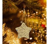 Poezjzw Décoration en céramique à suspendre pour sapin de Noël Motif labyrinthe au trésor