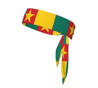 Poezjzw Drapeau du Cameroun - Bandeau de sport pour femme et homme - Bandeau de course à pied - Pour le basket-ball, le yoga, l'entraînement - Foulard double face