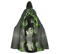 POEZJZW Elfes On The Tree Spirit Pattern Cape à capuche pour adulte homme femme Noël capuche cape cosplay costumes