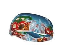 Poezjzw Elfs House Bandeau de sport pour course à pied, yoga, course à pied, cyclisme, bande élastique anti-humidité