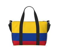 Poezjzw Flag Of Colombia Sac de voyage pour femme Sac fourre-tout pour femme Pour le travail et la livraison Noir Taille unique, Noir/blanc, One Size