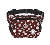 Poezjzw Grand et petit sac banane de voyage en forme de flocons de neige adapté pour la course à pied, le cyclisme et les aventures en plein air, ranger des téléphones portables et des cartes de